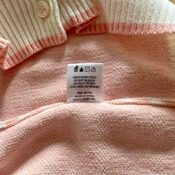 Teddy Fresh Women's Pastel Checkered Colorblock Cardigan size Medium - Picture 5 of 5